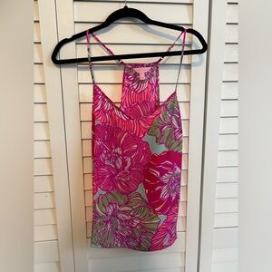 Lilly Pulitzer Pink and Green Floral sleeveless top